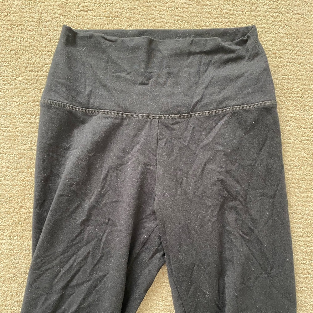 Black cotton leggings from aerie
